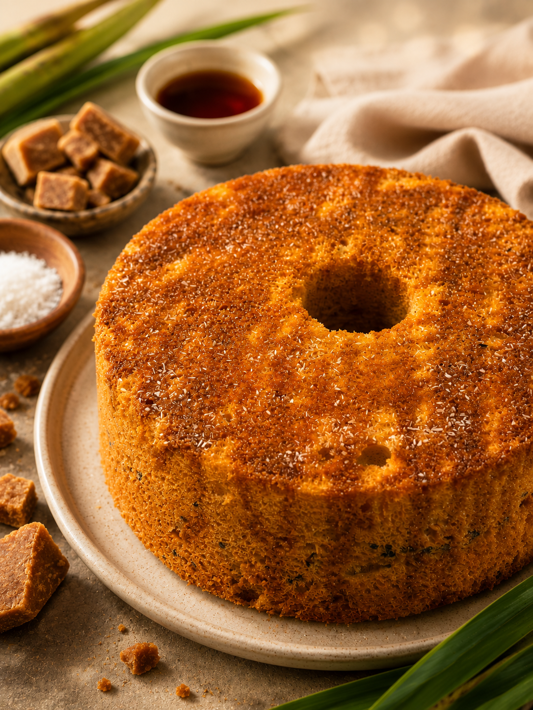 Gula Melaka Coconut Chiffon Cake